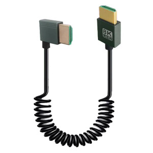 Câble à ressort HDMI 2.1 8K 60 Hz, longueur 0,5 m, spécifications : coude à droite SH20021514-20